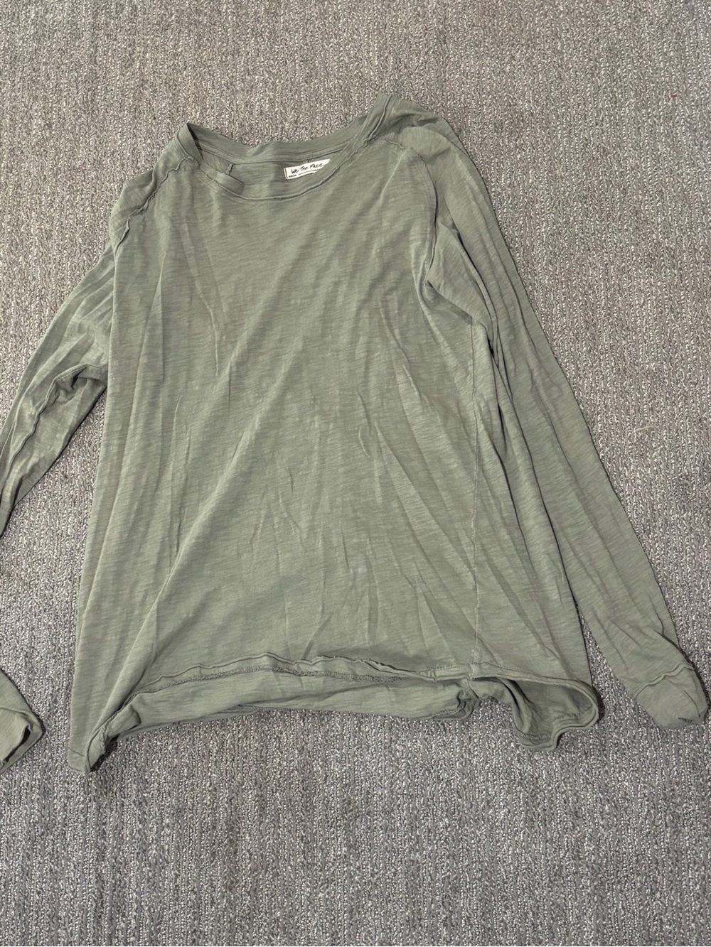 We The Free Olive Green Long Sleeve Tee size M